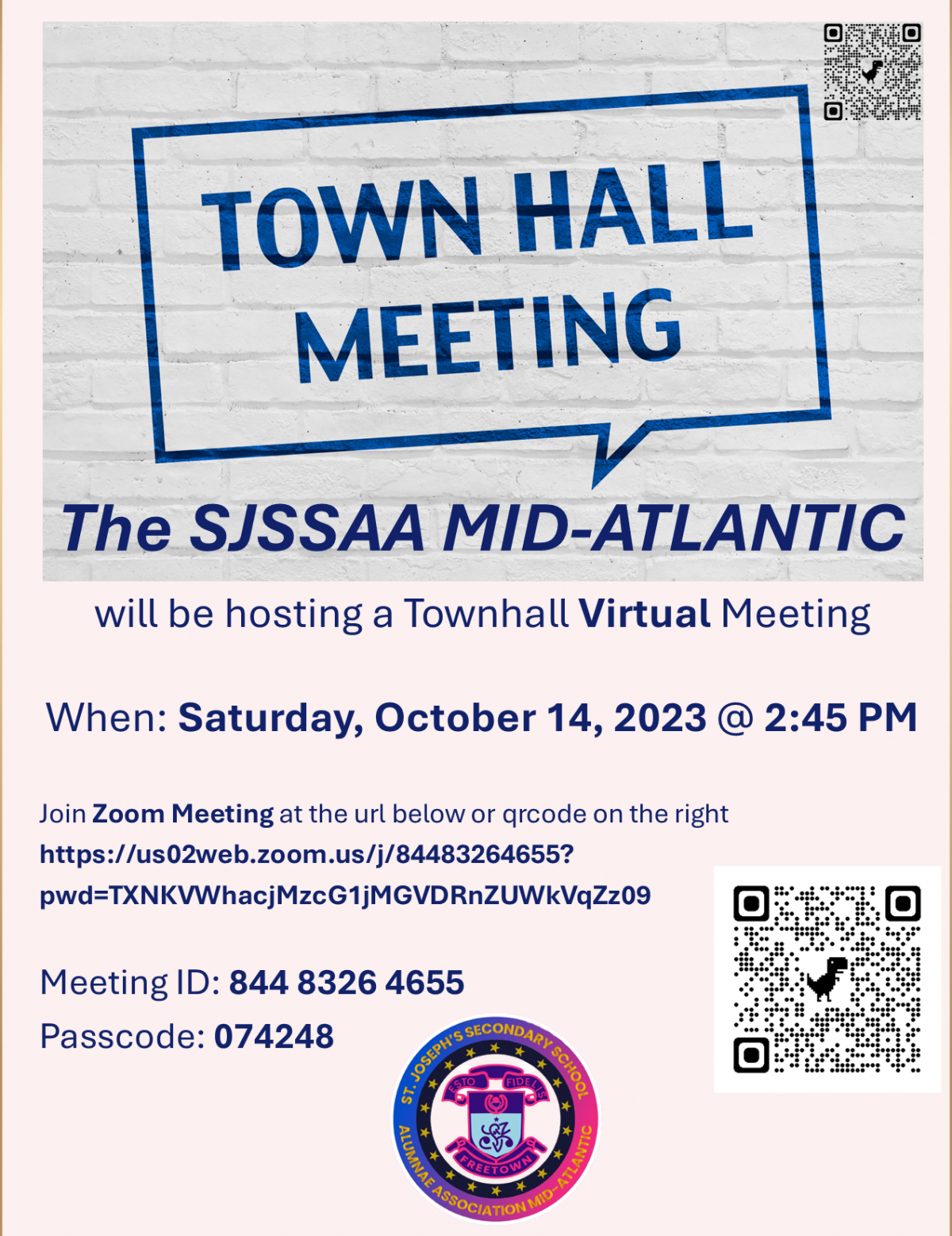SJSSAA MID-ATLANTIC VIRTUAL TOWNHALL
